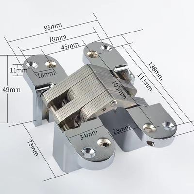 a capacidade 50lbs invisível entalha um encaixe no encaixe para 2 furos 1-3/8