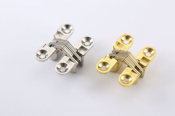 O níquel de aço inoxidável do cetim de SOSS Heavy Duty Invisible Hinge de 180 graus tratou