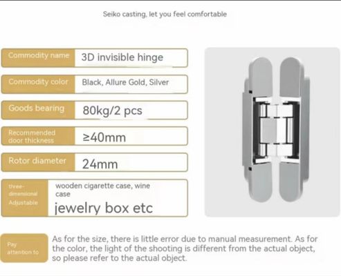 Carga pesada 80 kg Max Load aço inoxidável Armazém Invisível Set 3D Armazém Invisível